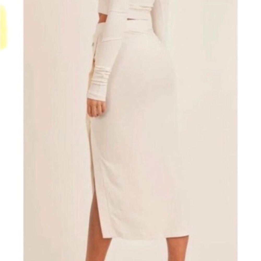 Mable Cream Cotton Pencil Skirt size medium - Picture 2 of 8
